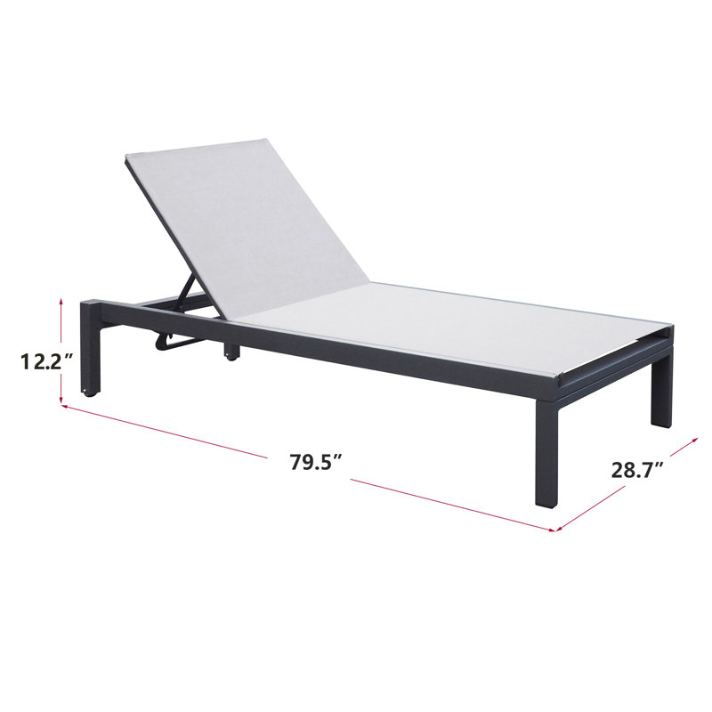 High-quality outdoor aluminum recliner