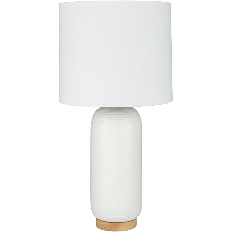 Metal Table Lamp, Ivory