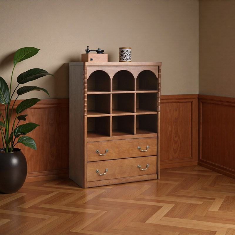 Multifunctional storage cabinet bookshelf, Brown
