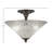 Semi-Flush, 2 Bulbs Shown In Bronze Finish With 16″ Teal Crystal Glass-195847986-195847987