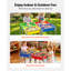 Table de jeu sensorielle pour tout-petits, enfants, station de jeu réglable à 4 stations sable et eau avec bacs de rangement amovibles et pieds antidérapants, structure en acier au carbone, coins arrondis, pour les garçons et les filles qui explorent