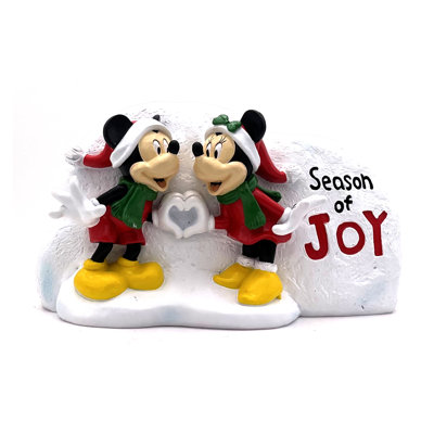 Disney Mickey Mouse and Minnie Mouse Season of Joy Snowbank