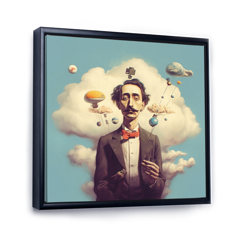Chef-d'œuvre de l'inventeur I - Impression, H 30 po x l 30 po x P 1 po, Cadre flottant noir
