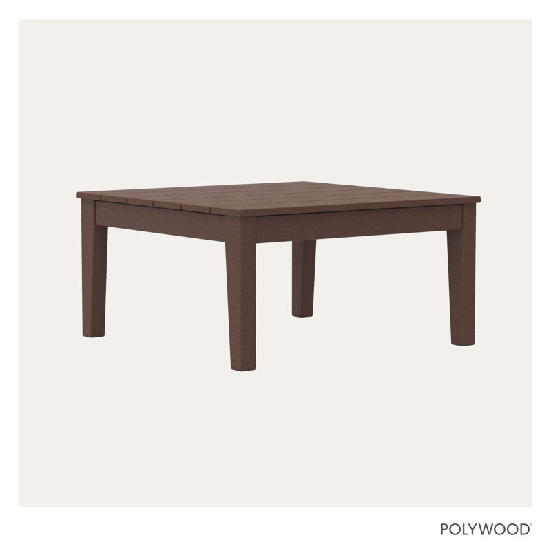 POLYWOOD Newport 36" Conversation Table, Mahogany