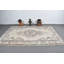 Grand tapis turc Oushak vintage beige pour un décor de salon moderne brun / beige