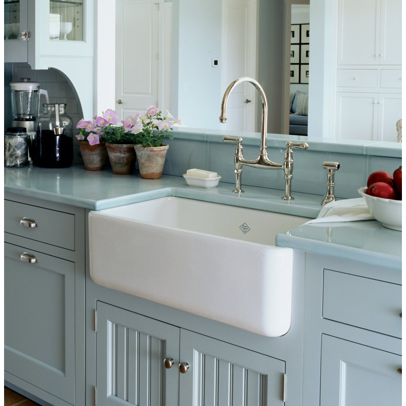 Lancaster 30" Single Bowl Farmhouse Apron Front Fireclay Kitchen Sink