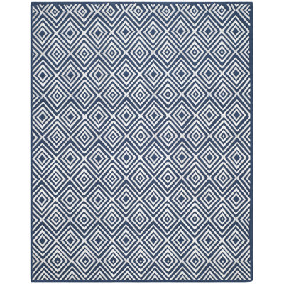 Shryock Handwoven Wool Navy Area Rug