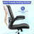 Ergonomic Desk Chair, Mesh Home Office chair, Swivel Desk, Computer Chair with Lumbar Support, Height Adjustable with Foot Ring-1047469245
