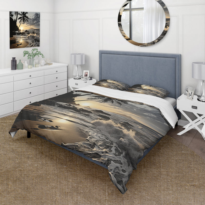 Ensemble de housse de couette en microfibre / polyester Beach Photo Tropical Escape IV Bedding