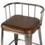 Coriander Iron & Leather 25" Counter Stool