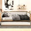 Lit plateforme avec lit gigogne double en lin avec couchette, structure en bois massif pour les chambres d'amis et les petits espaces