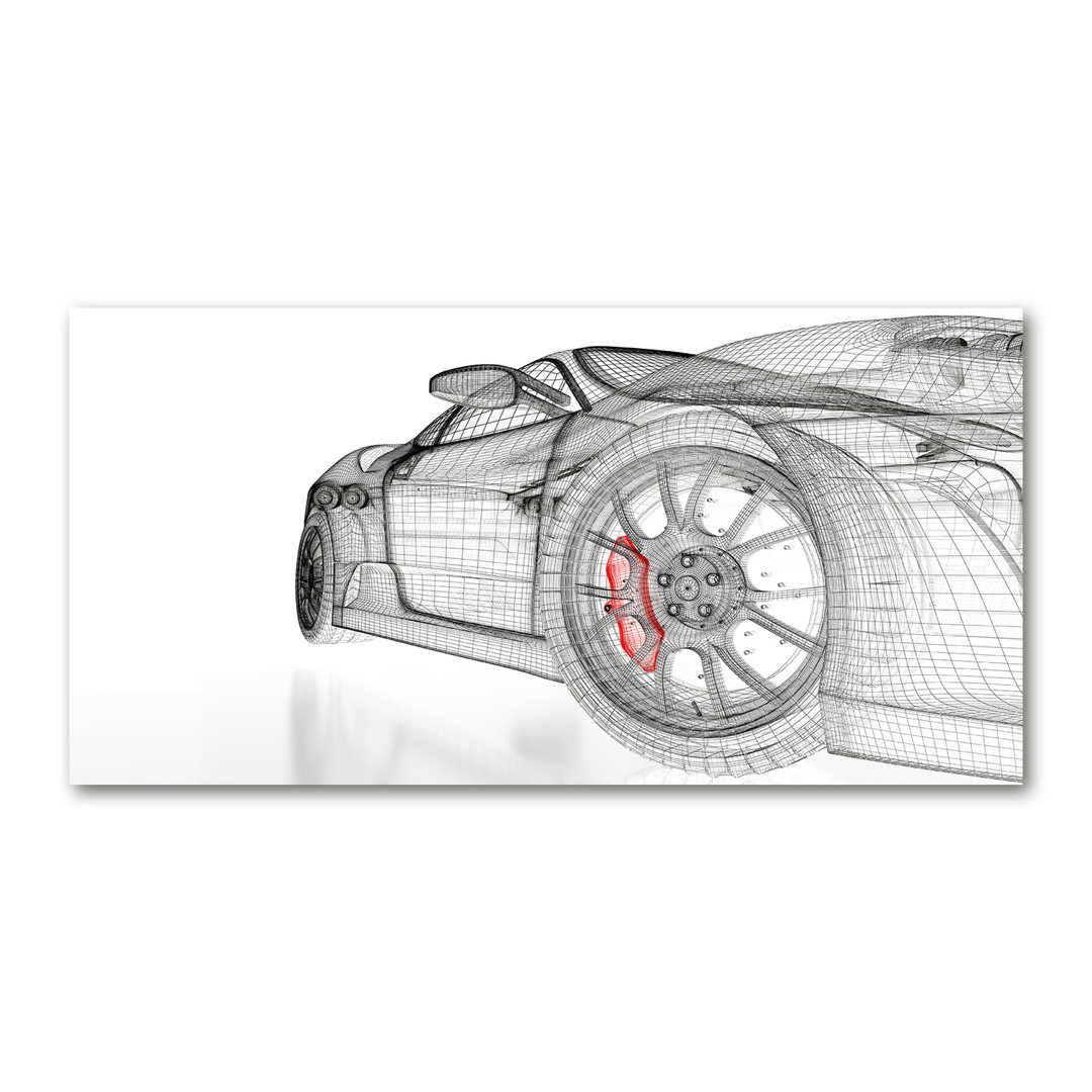 Car Grid - Wrapped Canvas Kunstdrucke