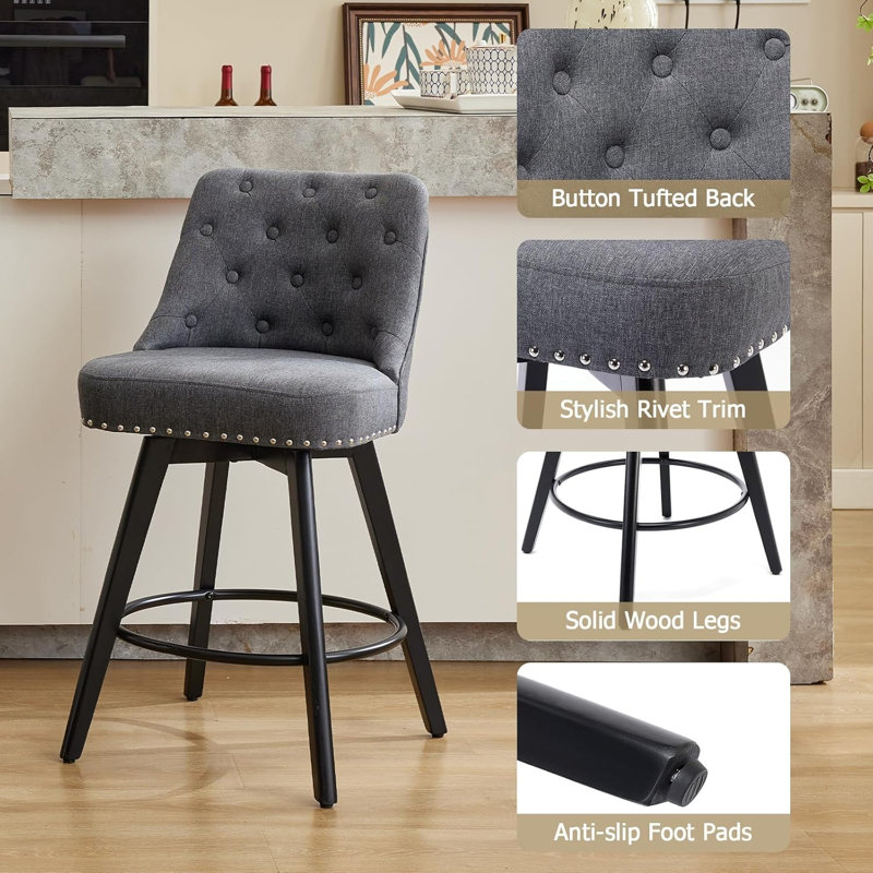 Upholstered Swivel Accent Chair