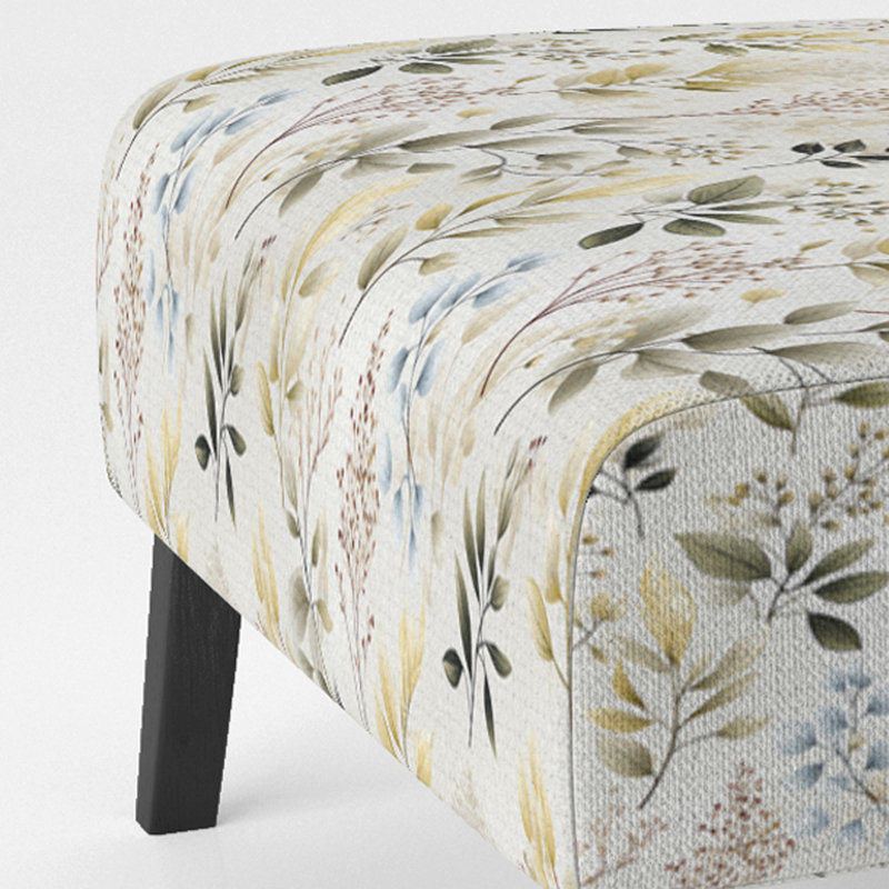 Fauteuil de chambre délicat Ferns II - Velours rembourré bohémien et éclectique