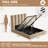 Braya 51.6" Tall Headboard Upholstered Platform Bed with Hydraulic Lift Up Storage ,Beige,Full-1967869397-1967869396