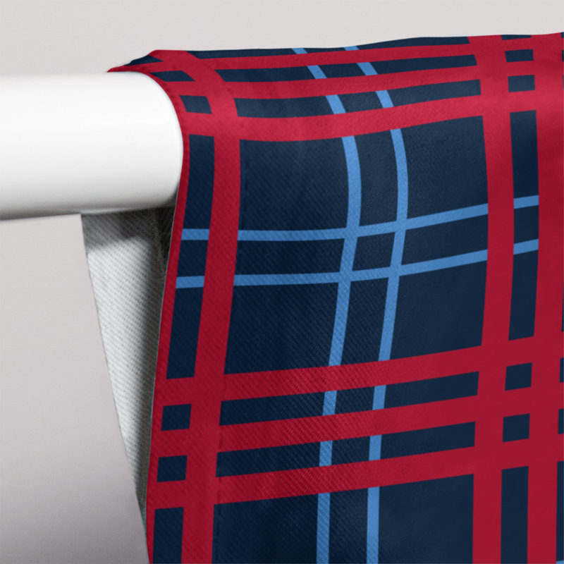 Sheer Curtain Single Panel, Tennessee Football Blue/Red