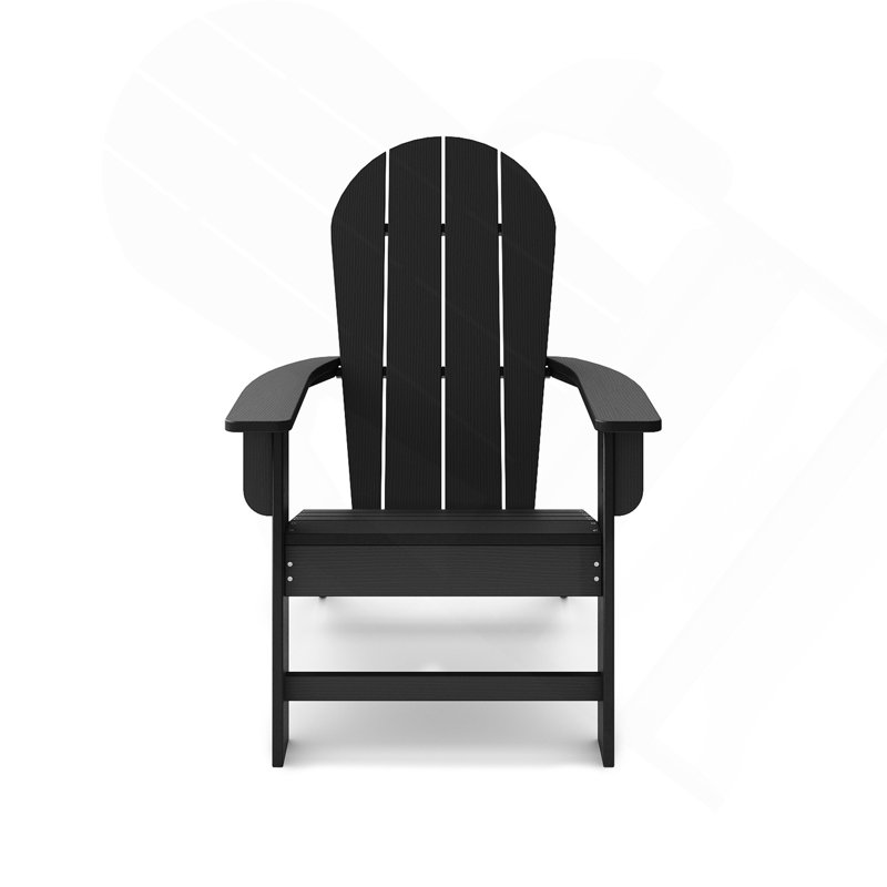 Black Adirondack Chair – Premium Hdpe Poly Lumber For Pool, Patio, and Garden Elegance, Black