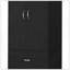 Armoire Tarento, deux tiroirs, finition wengé noir-1872408347