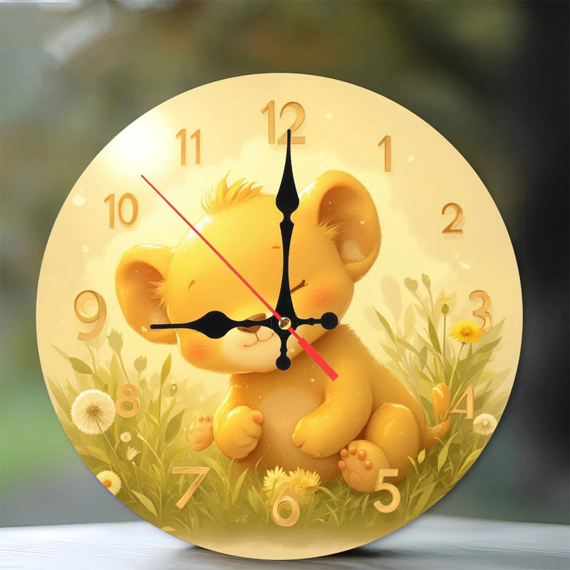 Illustration mignonne d'un lionceau rond