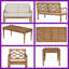 Ensemble de canapé d'extérieur en bois d'acacia de luxe - Coussins imperméables, élégance intemporelle pour la détente sur le patio et le jardin