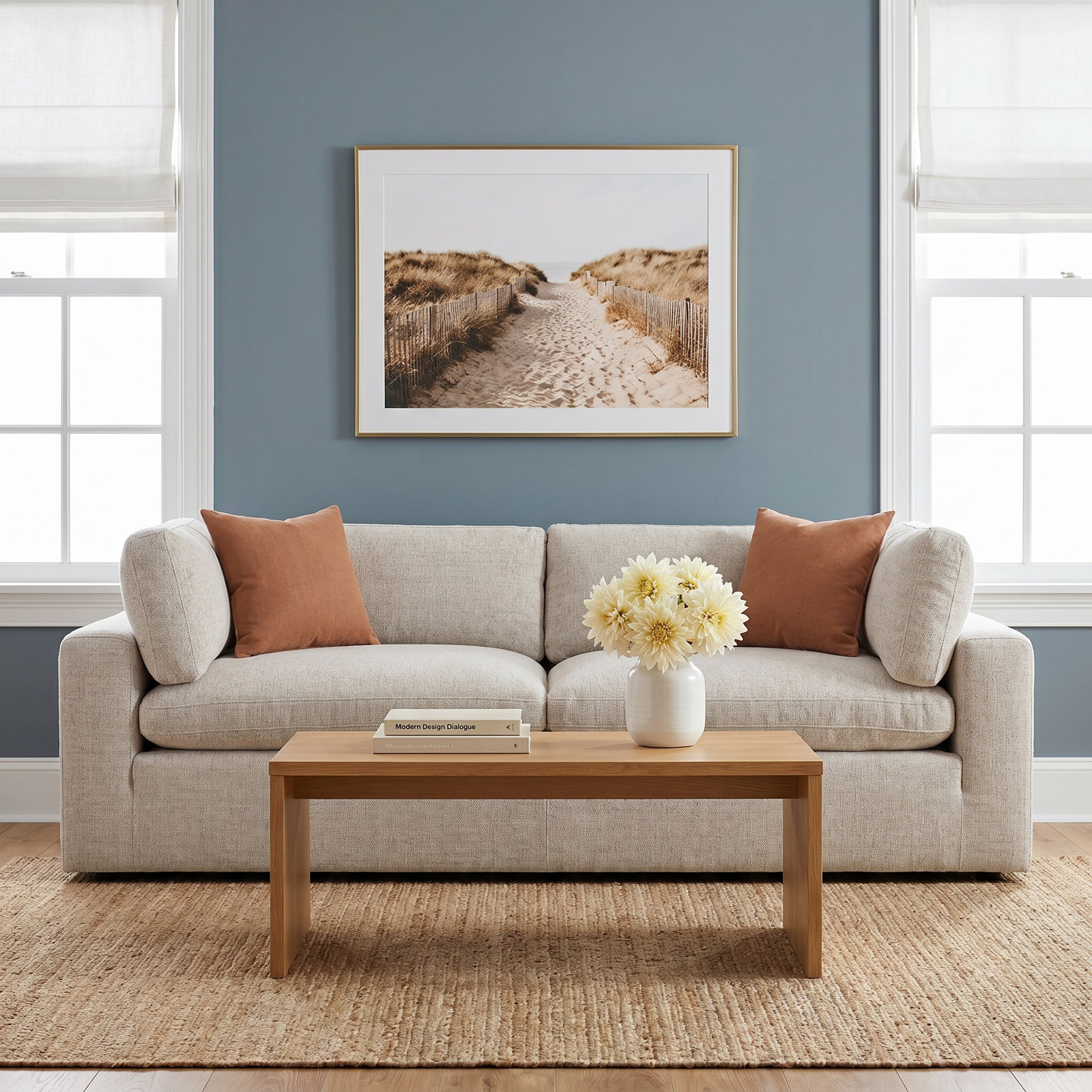 Capra 91'' Upholstered Sofa, Nathan Wheat Tweed