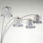 Modern Design Classic Luxury Sleek Multi-head Floor Arc Lamp Half Moon Radiant Crystal-encrusted Sleek Metallic Stems Living Room-725436868