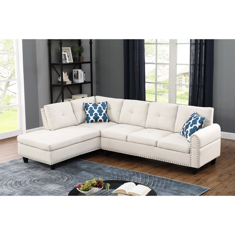 99.34 " Faux Leather Sectional
