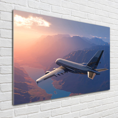 Plane - No Frame Print on Glass