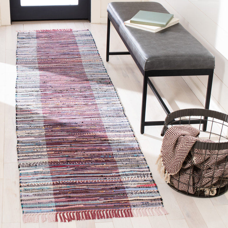 Tapis en coton tissé à plat Rag, Tapis de couloir 2 pi 3 po x 9 pi