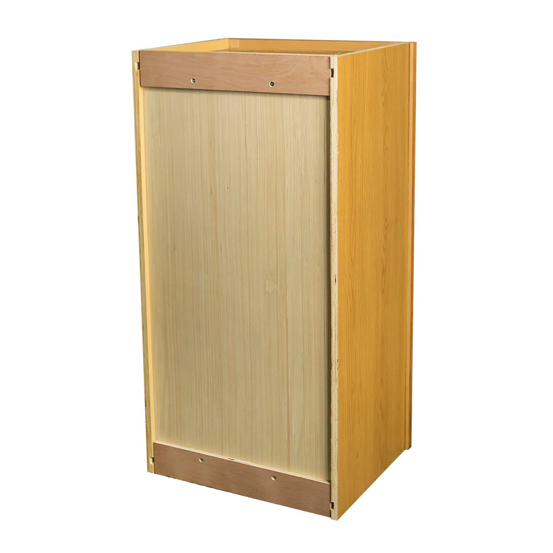 Honey Amber Raised Panel Wall Cabinet, 30" H x 12" W x 12" D