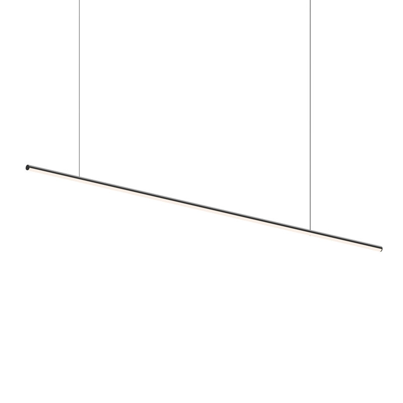 Fino 1 - Light LED Simple Pendant, 3500, Black, 0.75" H x 70" W x 0.75" D
