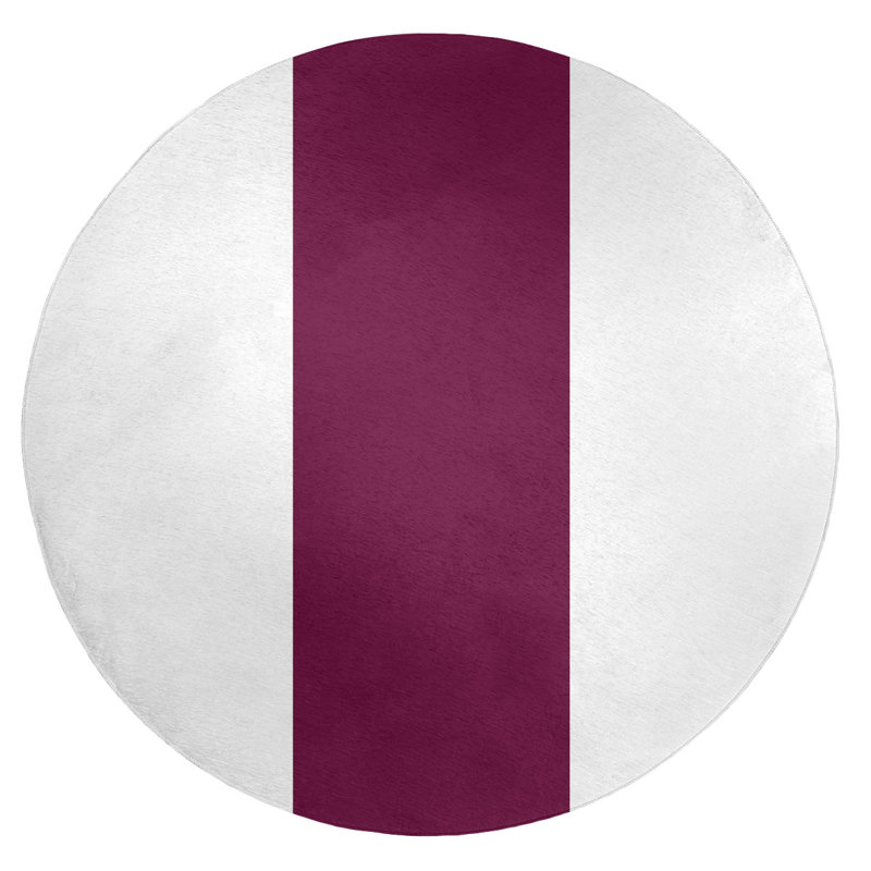Tapis de zone rose foncé, Rond 5 pi