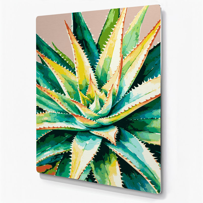Aquarelle botanique 57, art mural en métal brun, H 14 po x l 11 po