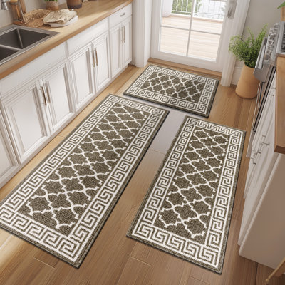 Ensemble de 3 tapis de cuisine résistants aux taches