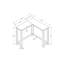 Console décorative en stratifié blanc - Table de coin étroite pour le hall d'entrée, mobilier de chambre à coucher de salon moderne et contemporain | Idée de cadeau-1112162989