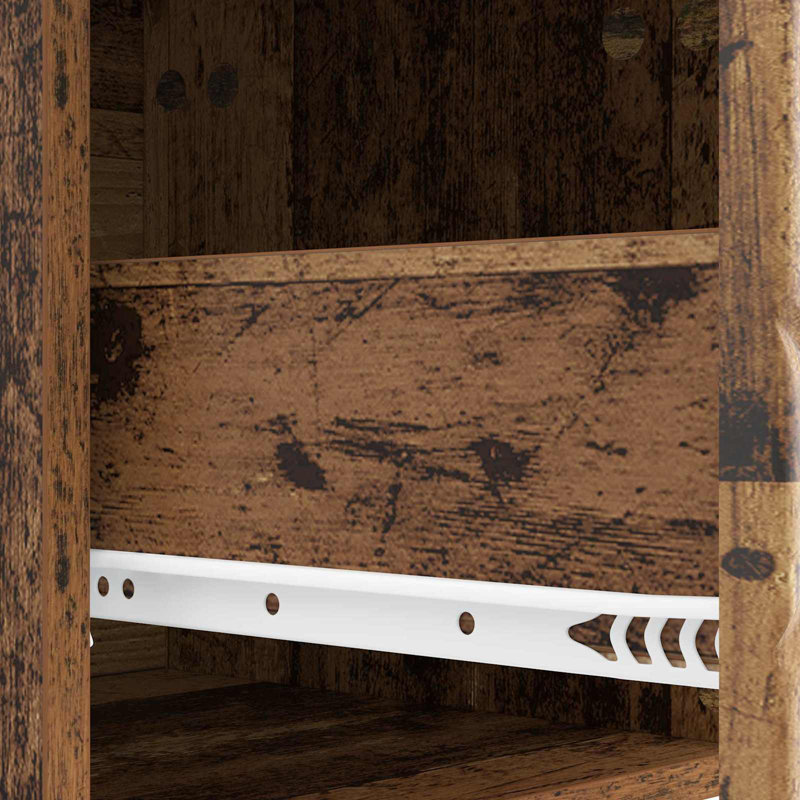 34.5cm W Composite Bedside Table, Old Wood