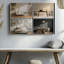 «Canvas A Stylish Interior Design Collage mettant en vedette quatre tendances distinctes du papier peint pour chaque quadrant, présentant une toile unique-1412384606