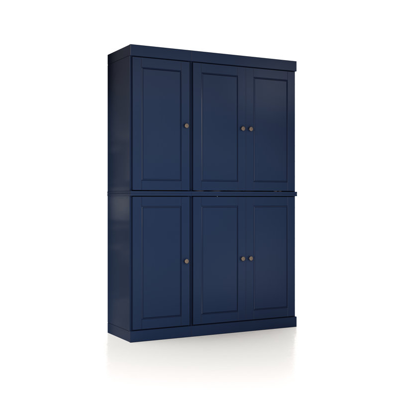 Nicu 100% Solid Wood Tall Kitchen Pantry Cabinet with Doors, Adjustable Shelves, Modular Kitchen Storage Cabinet, 48.5" W x 71.5" H