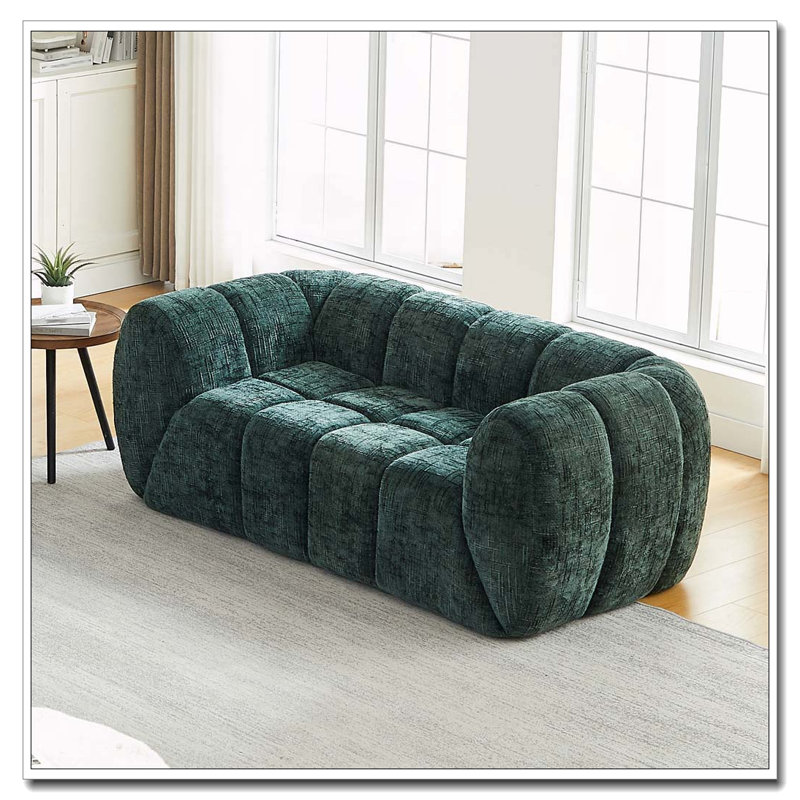 Canapé en chenille moderne, 2, Vert