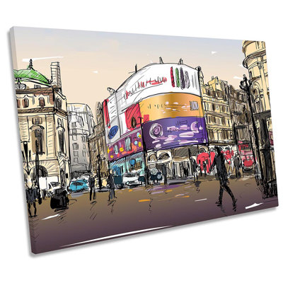 Picadilly Circus London - Wrapped Canvas Painting