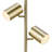 3-Light Rotary Floor Lamp, Matte Soft Gold, Weighted Base For Living Room, Bedroom, Office
