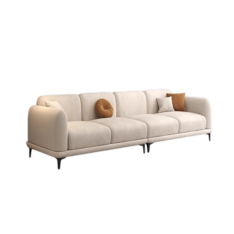 Canapé moderne en flanelle simple, 4, H 31,49 po x l 110,23 po x P 33,46 po