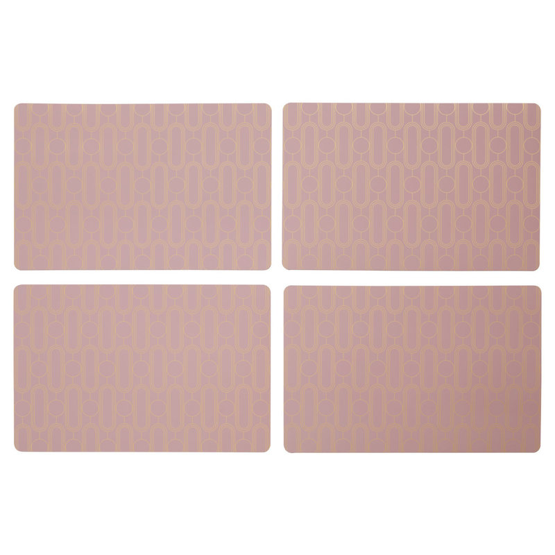Anyia Geometric Rectangle Placemat, Pink