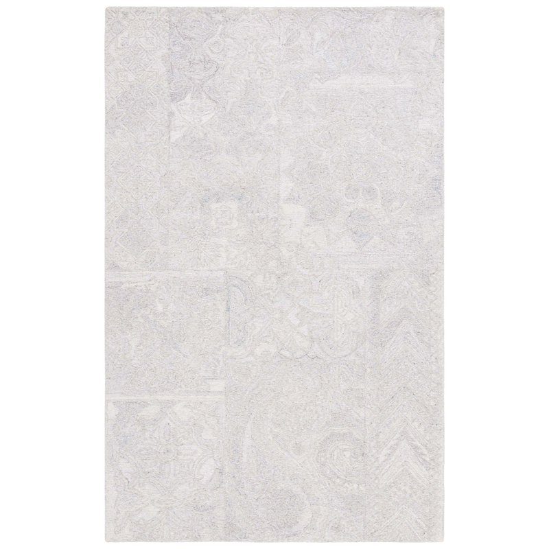Lakiyah Abstract Hand Tufted Performance Floral Rug, Rectangle 6' x 9'