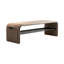 Banc à langer intégré en cuir véritable 31,5 po Milk Coffee-2081582696