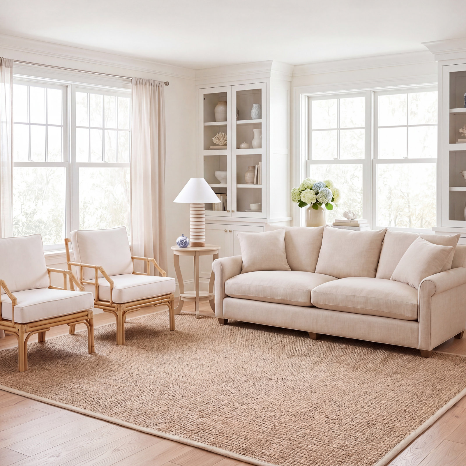 Dollard Natural Fiber Seagrass Rug, Rectangle 8' x 10'