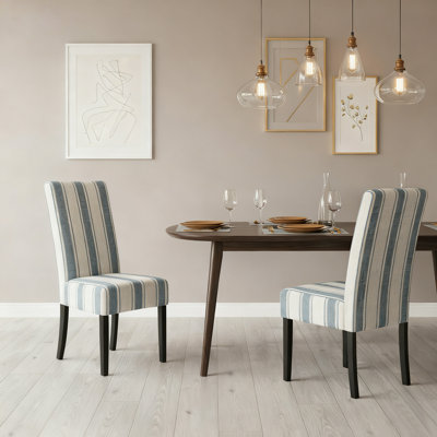 Ensemble de deux chaises de salle à manger rembourrées de style moderne