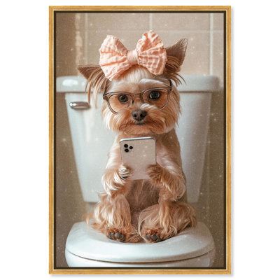 Mignonne Yorkie sur la toile 