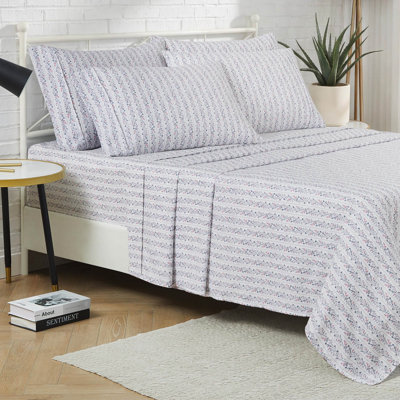 Lucky Brand Printed Microfiber Sheet Set with Extra Pillowcase(s)
