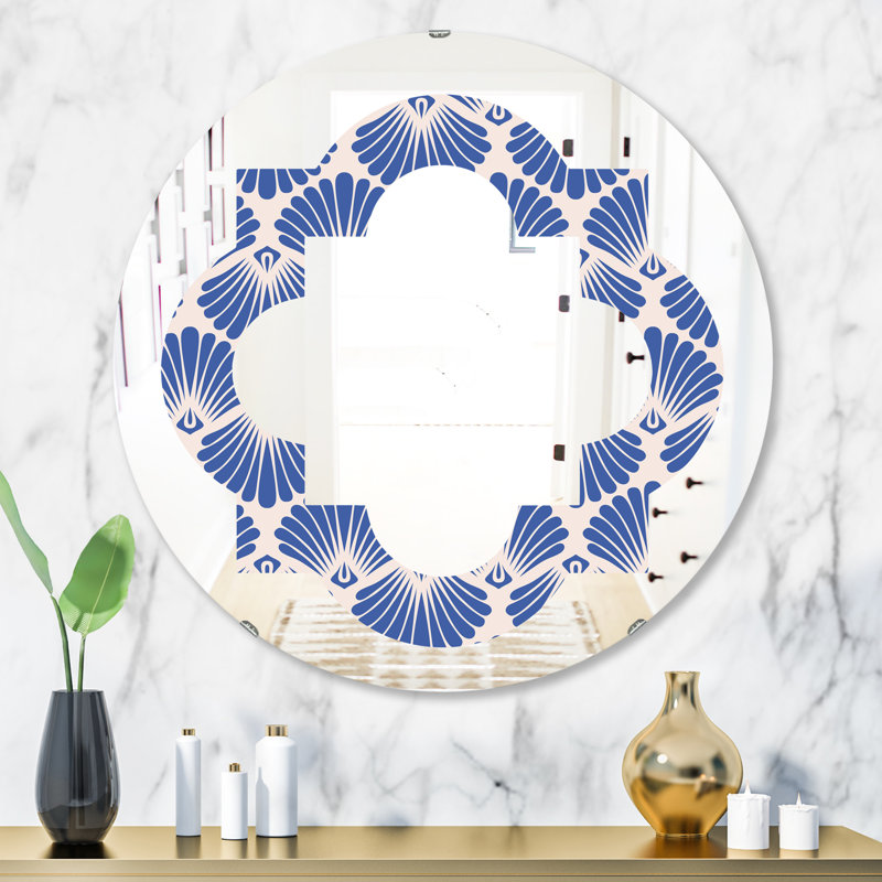 Miroir mural éclectique Quatrefoil Waves, H 31,5 po x l po
